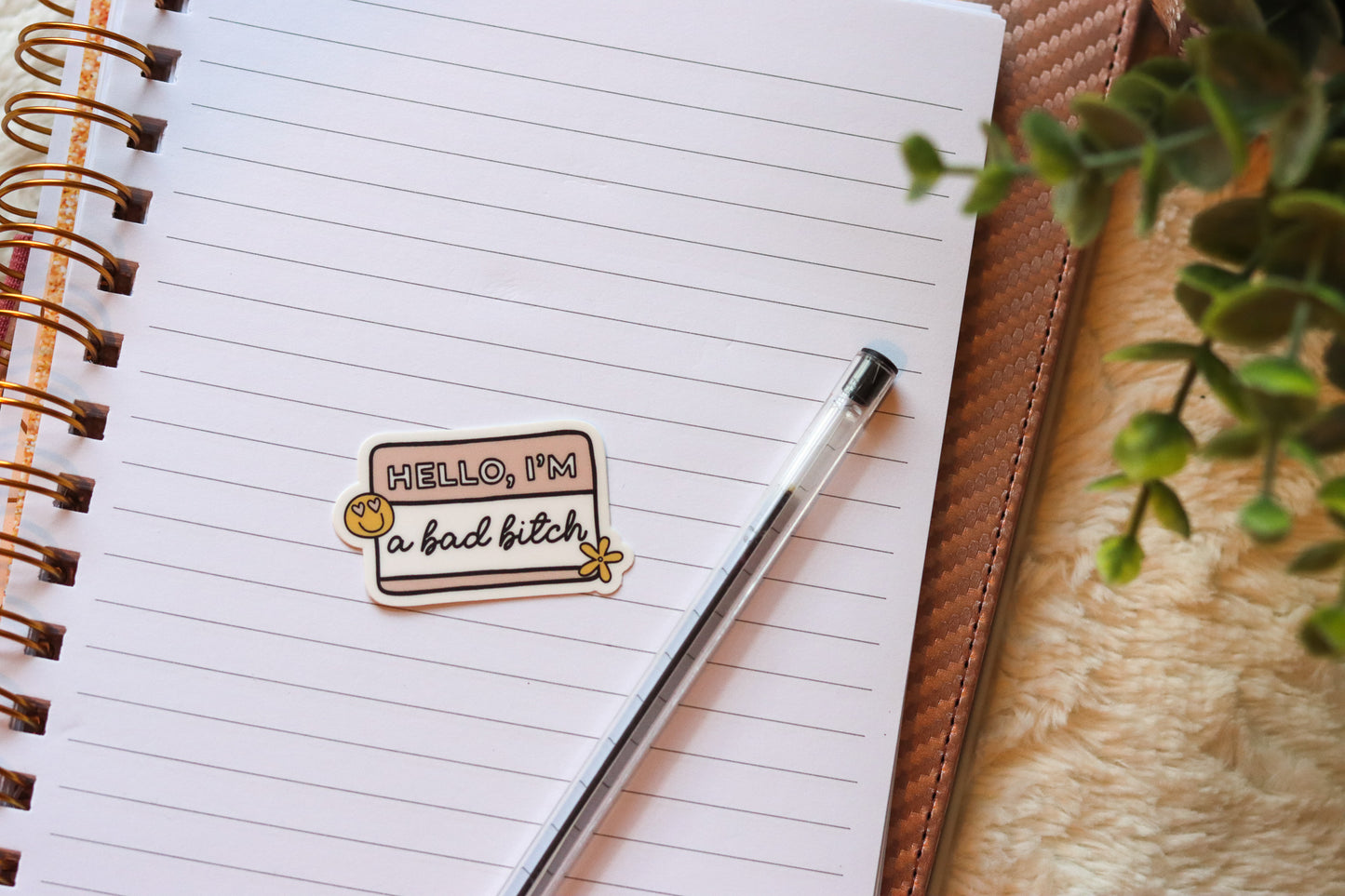 Hello, I'm A Bad Bitch Mini Sticker