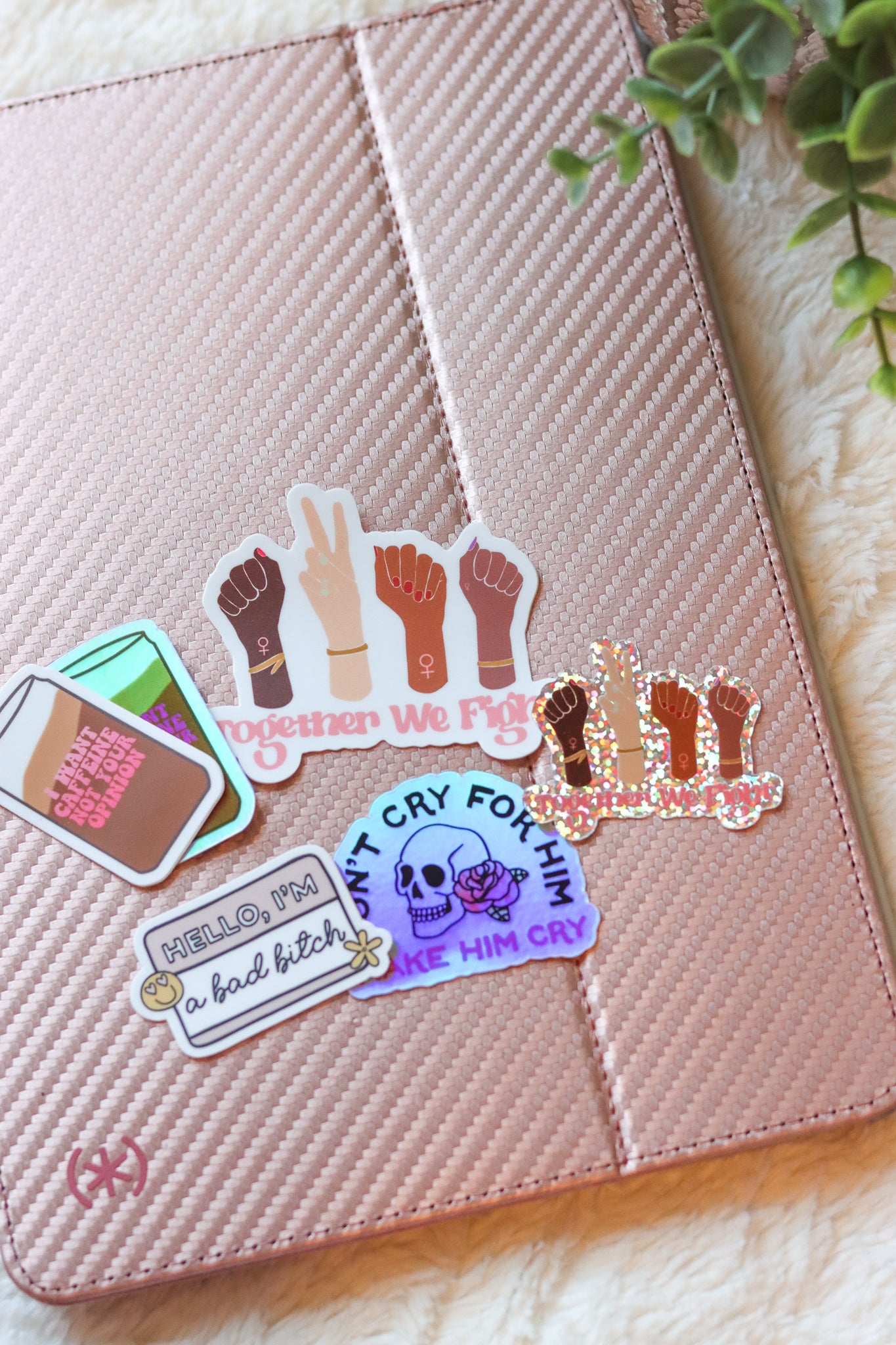 Don't Cry For Him, Make Him Cry Holographic Mini Sticker