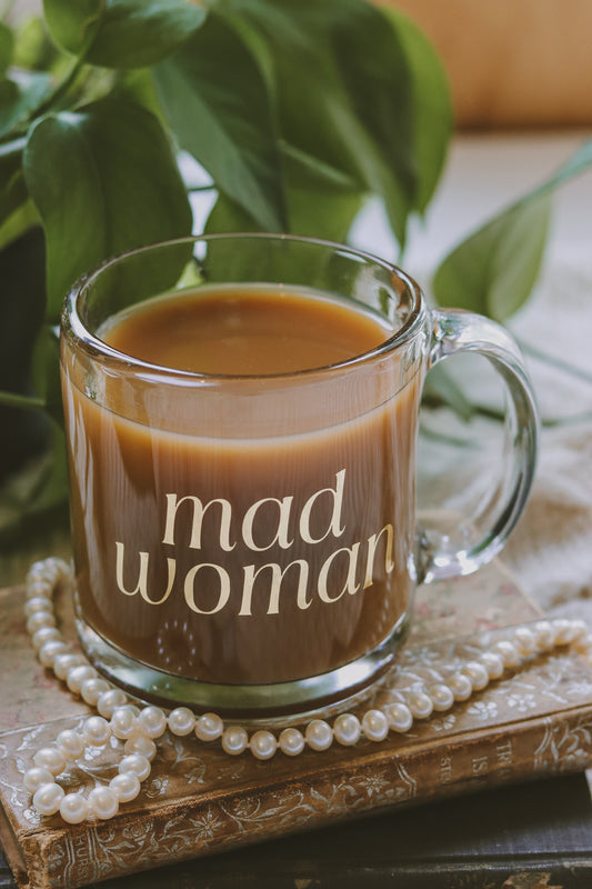 Mad Woman Glass Coffee Mug
