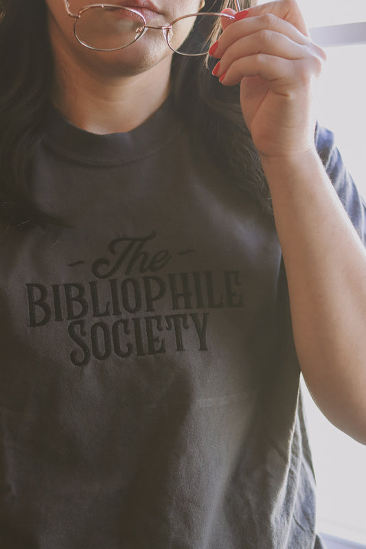 The Bibliophile Society Embroidered Tshirt
