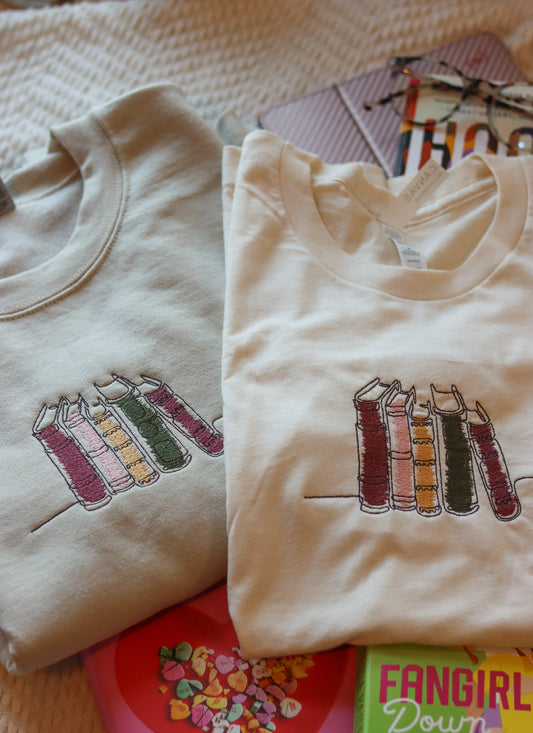 Bookish Embroidered Tshirt