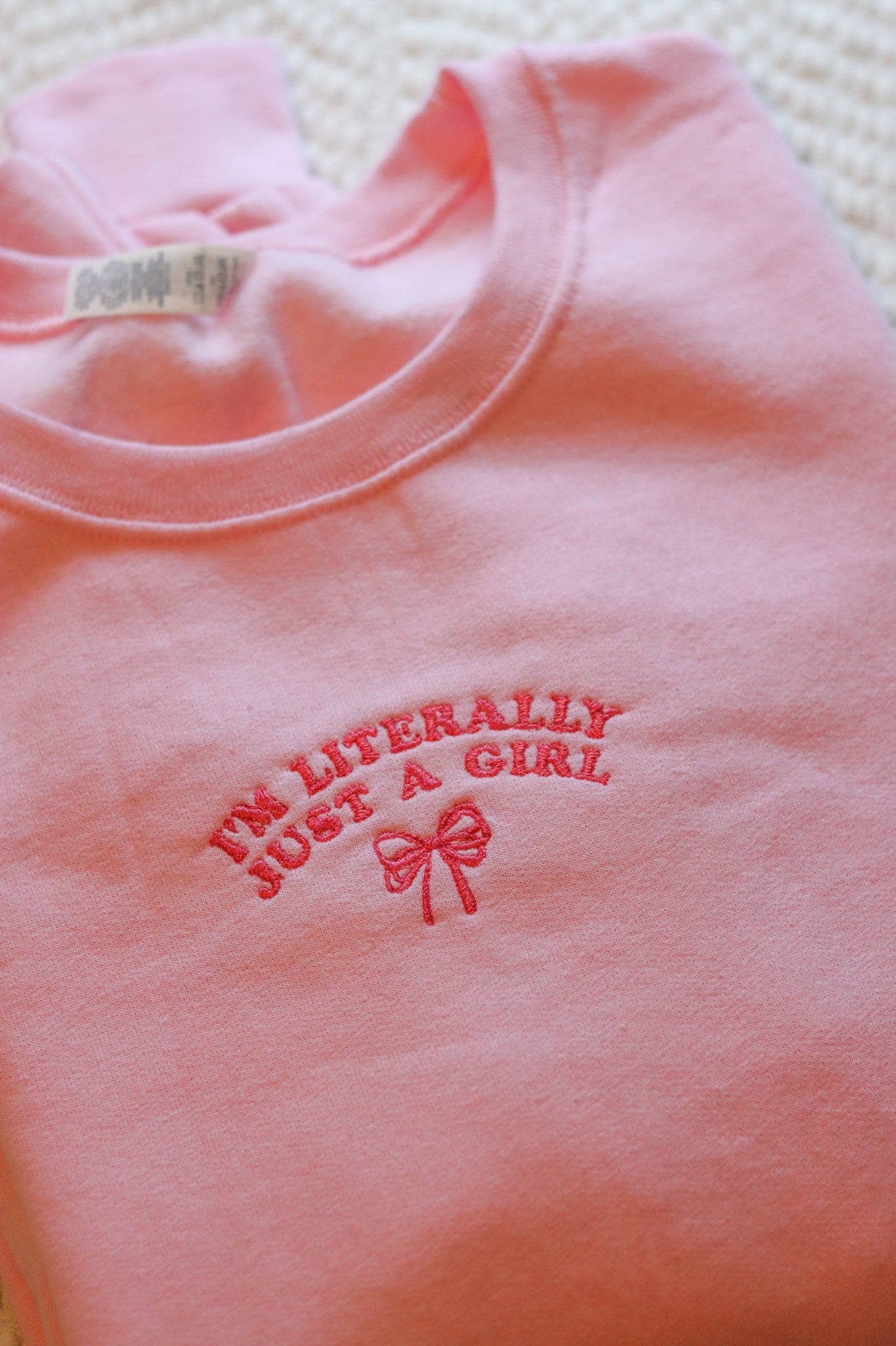 I'm Literally Just A Girl Embroidered Sweatshirt