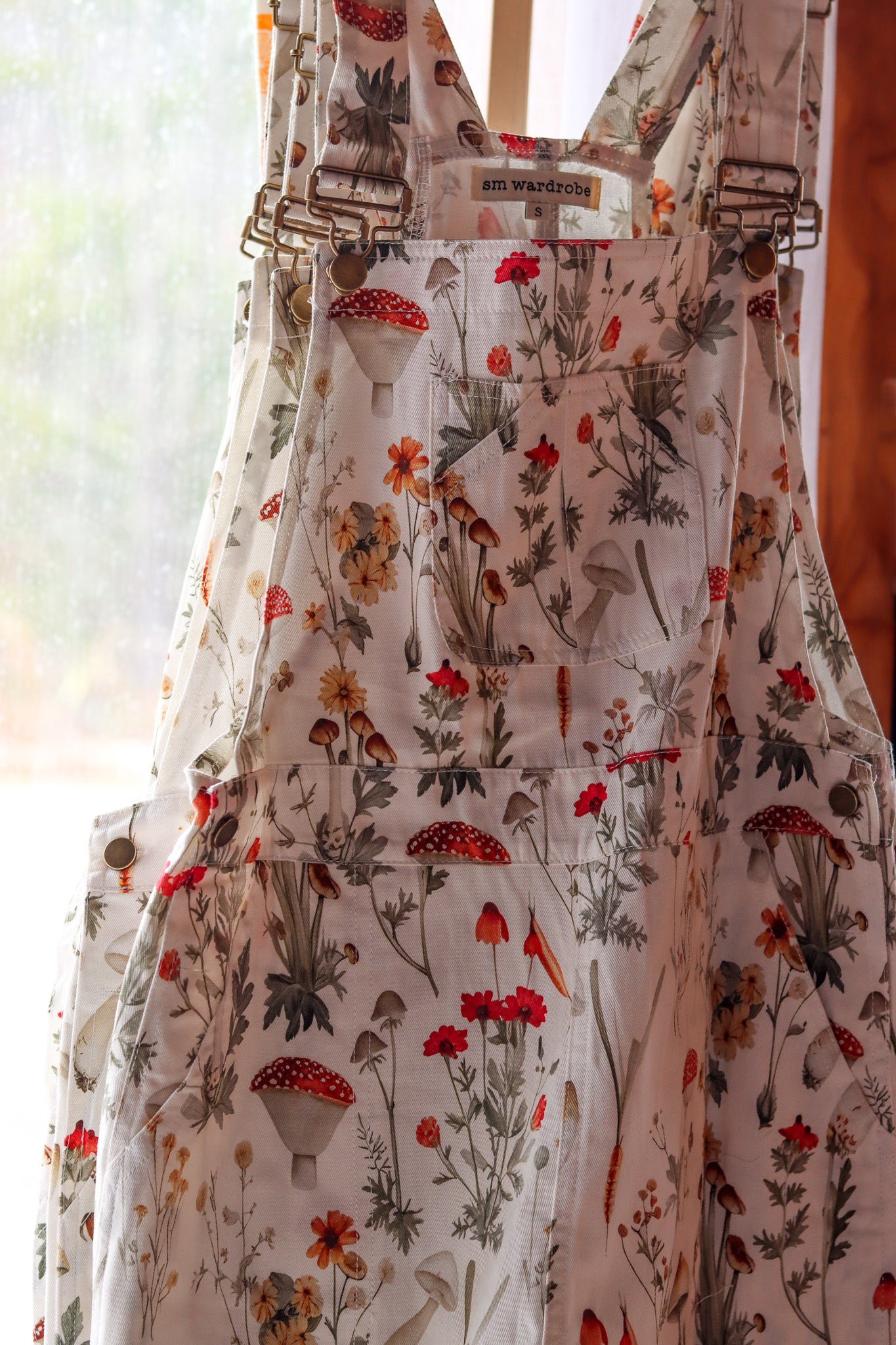 Mushroom Print Overalls