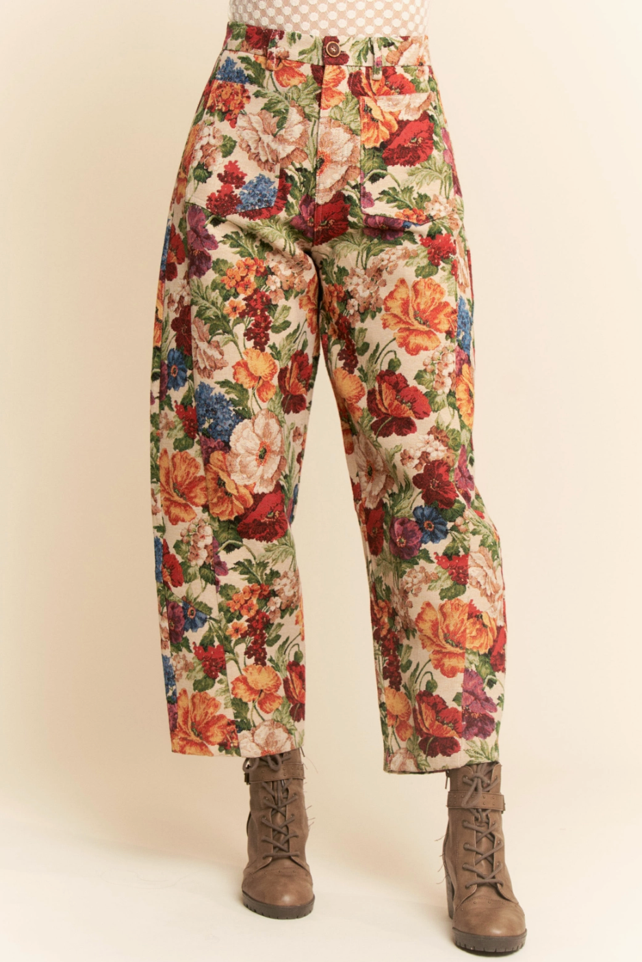 Flower Mesh Cargo Joggers