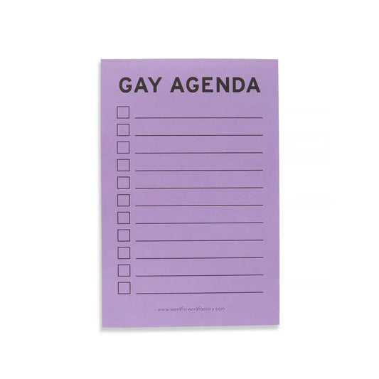 Gay Agenda 4x6 Notepad