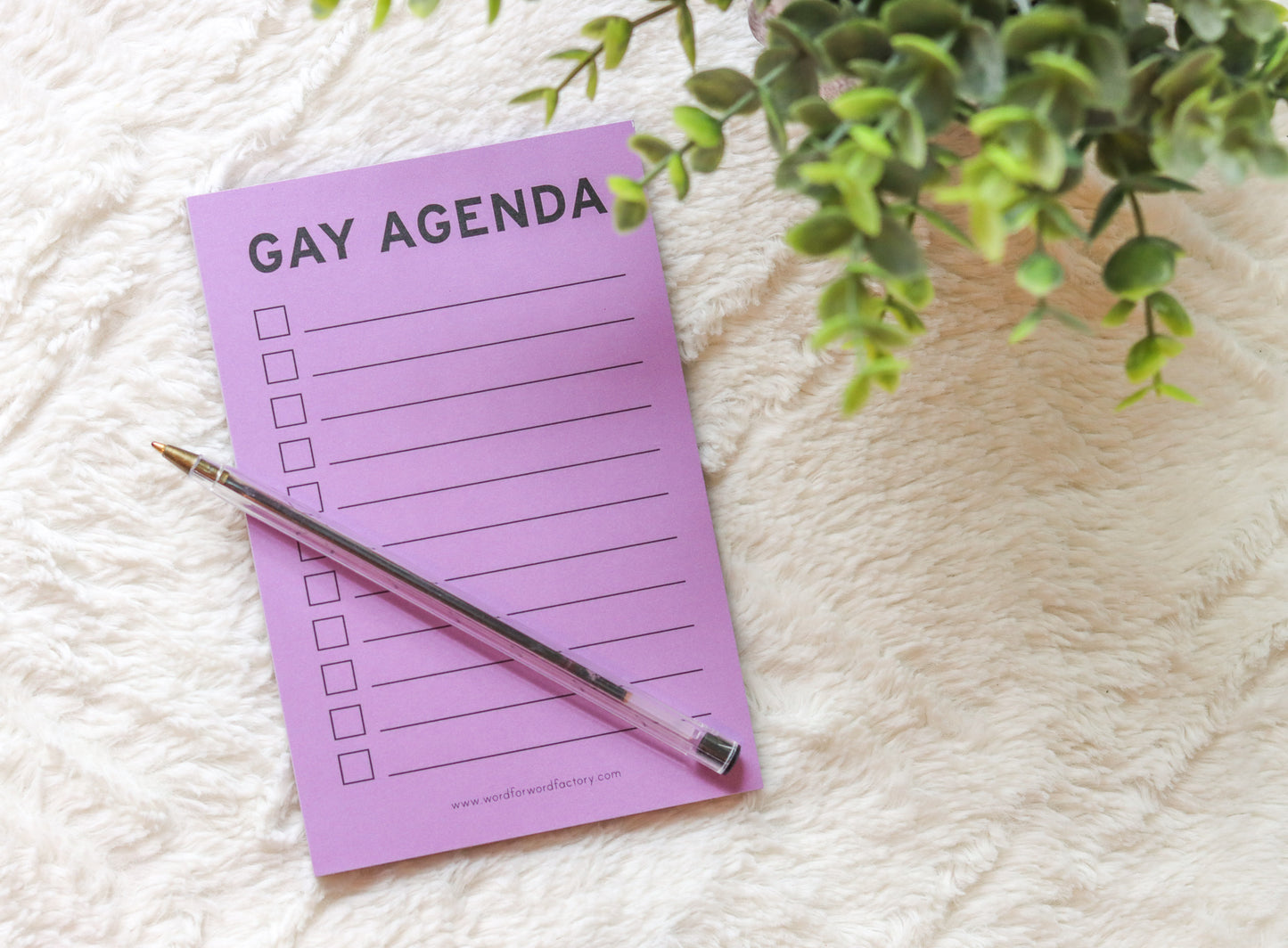 Gay Agenda 4x6 Notepad