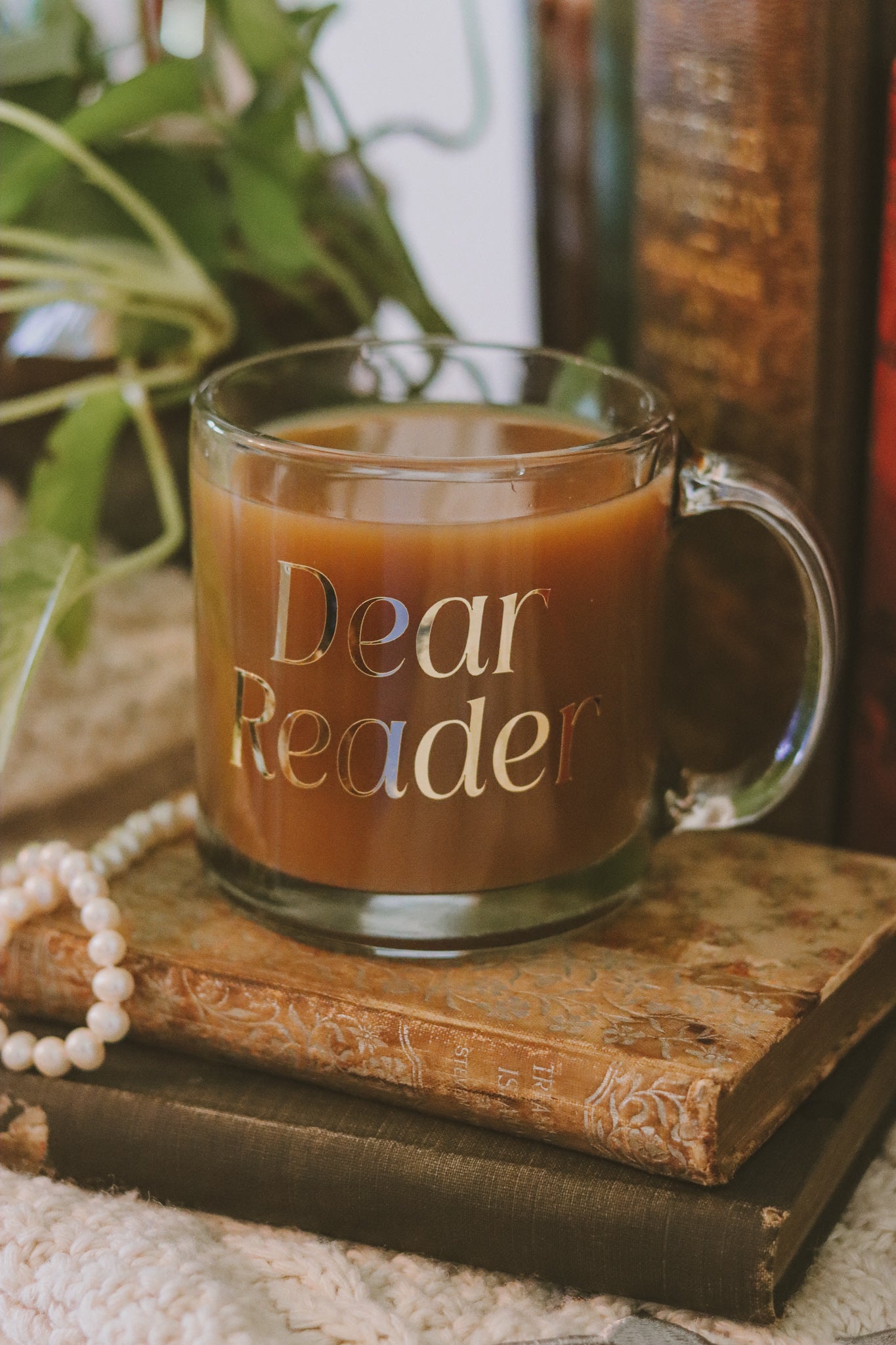 Dear Reader Glass Coffee Mug