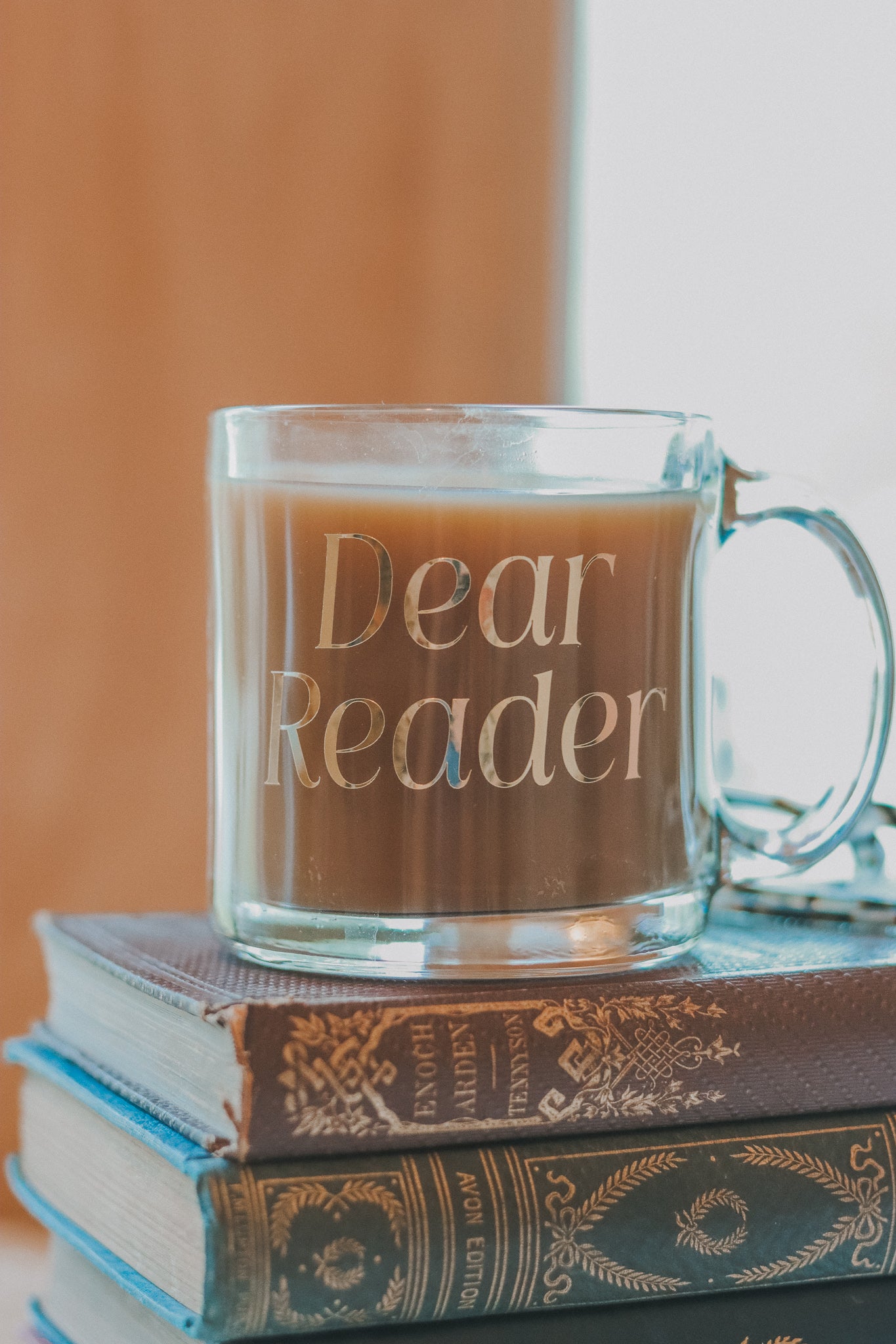 Dear Reader Glass Coffee Mug