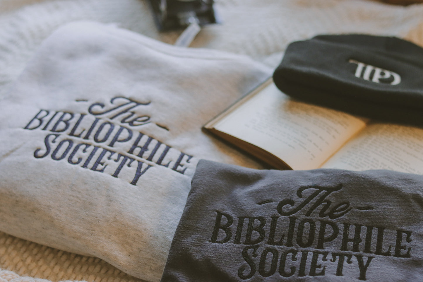 The Bibliophile Society Embroidered Tshirt