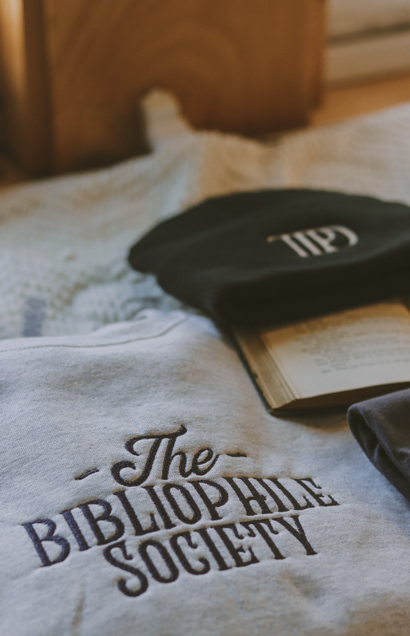 The Bibliophile Society Embroidered Crewneck