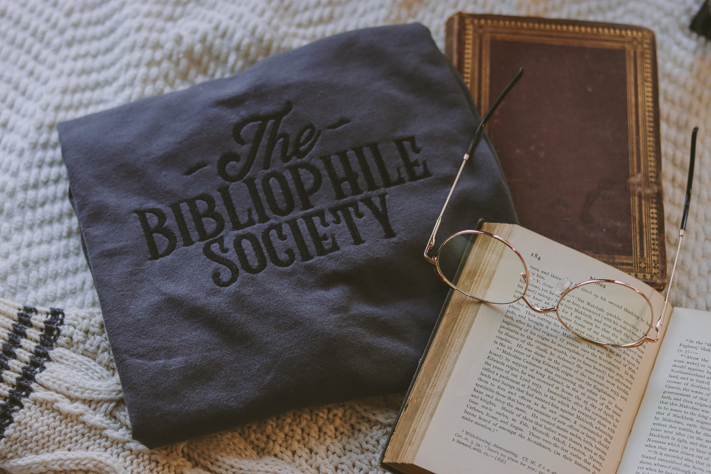 The Bibliophile Society Embroidered Tshirt