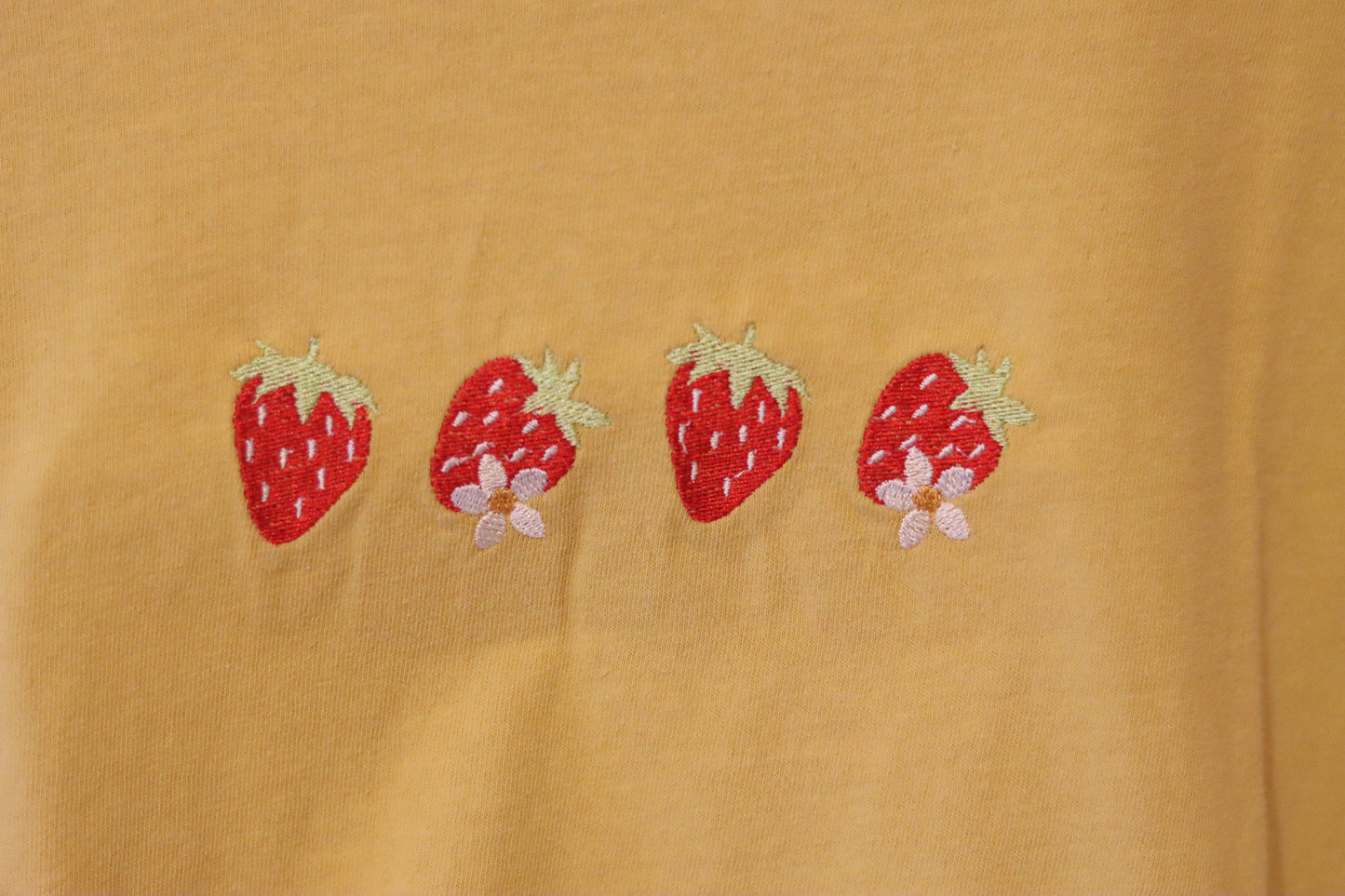 Strawberry Embroidered Tshirt - Ready to ship