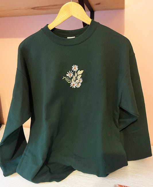 Wildflower Embroidered Sweatshirt - Ready to ship