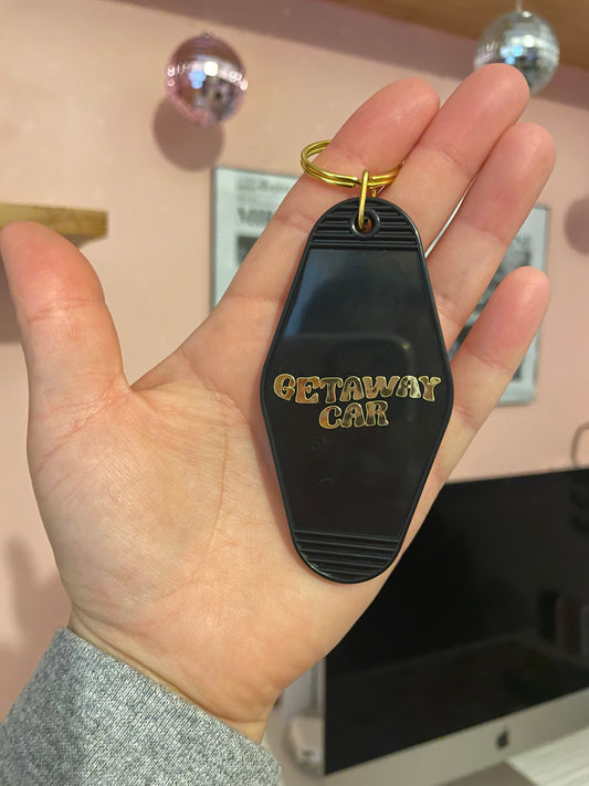 Getaway Car Motel Keychain