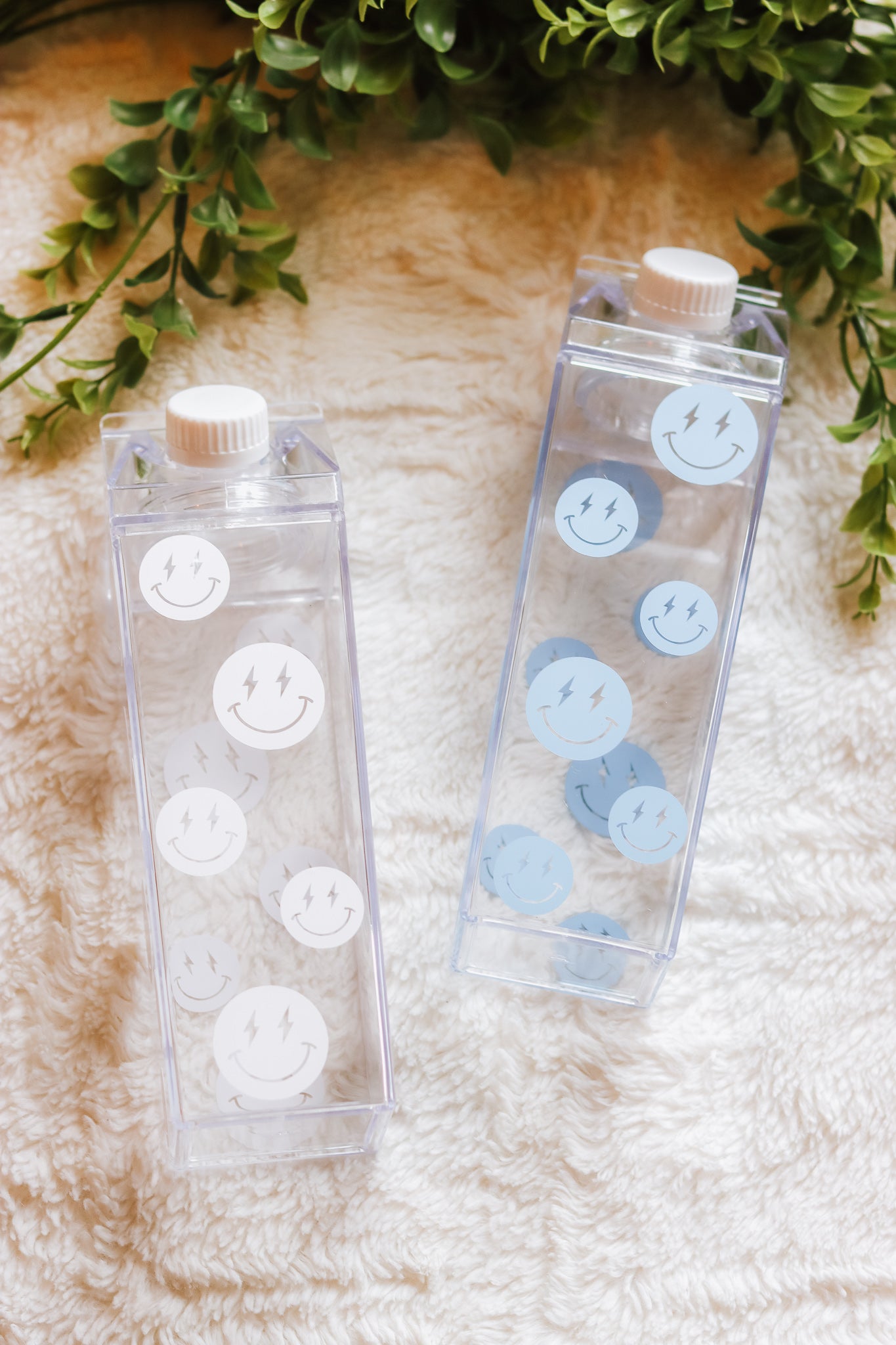 Lightning Smiley Milk Carton Water Bottle